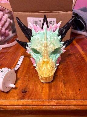 Pastel Dragon Skull Wall decor
